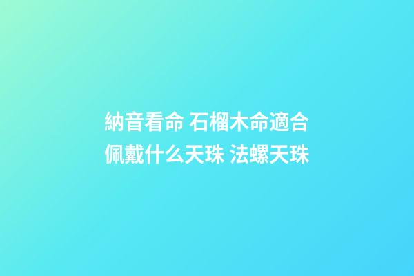 納音看命 石榴木命適合佩戴什么天珠 法螺天珠